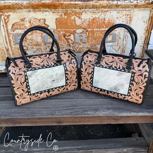 Tooled Leather Large Speedy Bag