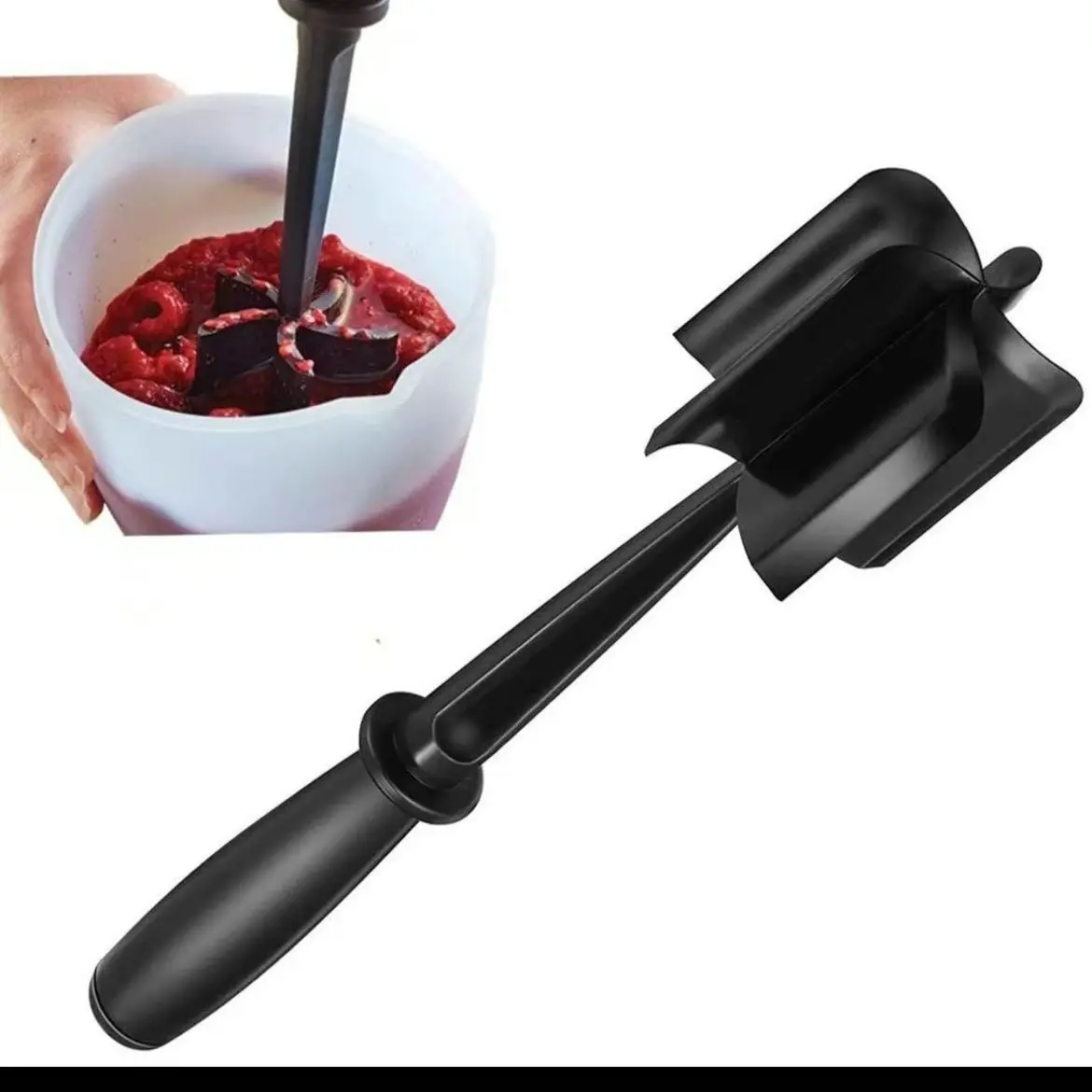 Meat Hamburger Chopper Heat Resistant Utensil Ground Beef Potato Masher Spatula Meat Hamburger Chopper Heat Resistant Utensil Ground Beef Potato Masher Spatula