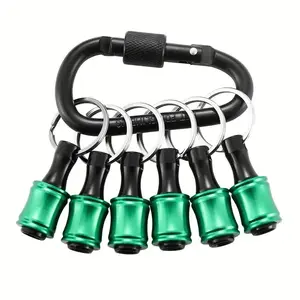 Keychain Socket Extension Rod with Hex Handle and Screwdriver Bit for Quick Change, Durable Keychain Tool for Easy Carrying