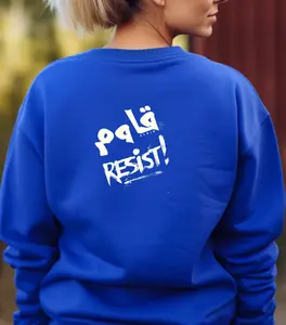 Resist in Arabic and English font, Unisex Heavy Blend™ Crewneck Sweatshirt Classic Classic