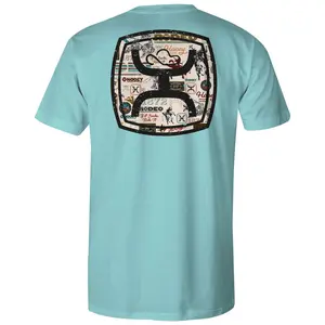 Youth "Zenith" Turquoise w/Cream/Black Hooey Logo T-shirt