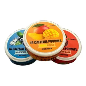 Caffeine Pouches 72mg - 3 pack - Blueberry, Mango Crush & Cherry Blast Pre-workout Energy new Beverage Variety Flavored