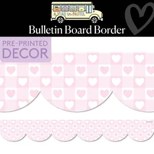 Sweetheart Scallops Bulletin Board Border | A Year In Pastel