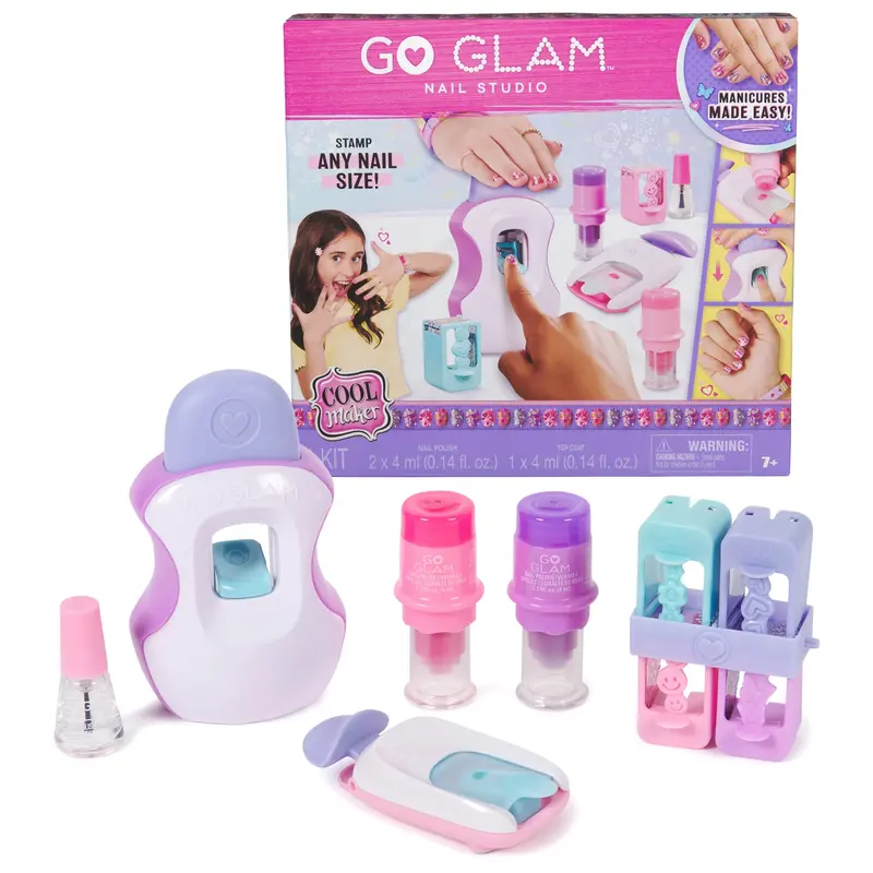 GO GLAM Nail Studio Stamper Toy with Nail Polish Applique Designs