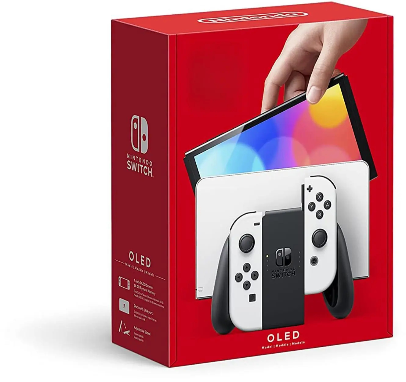 Nintendo Switch (OLED model) with White Joy-Con Game