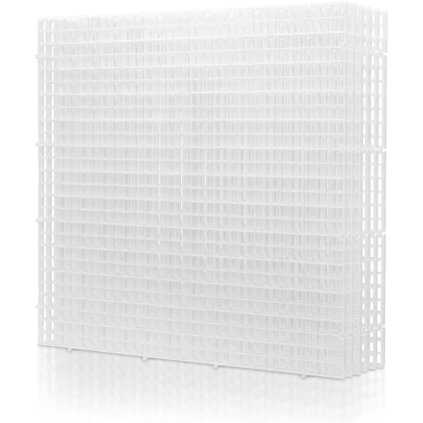 6 Pieces 11.8x11.8in (30X30cm) Aquarium Grid Plastic Fish Tank Divider Egg Crate for DIY Filtration and Bottom Protection in Aquascaping (White-No Accessories)