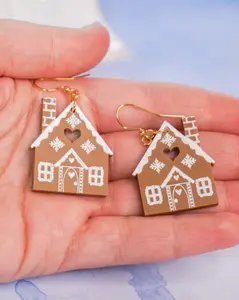 Gingerbread House Earrings