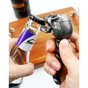Skull Head Bottle Opener Durable Zinc Alloy Ergonomic Spine Grip Portable Bartender Essential for Parties and Gatherings Unique Design Perfect Gift Idea Satin Premium Long Table Runner Set Outdoor with Decorations Snowflake Topper Projector Ocean Fresh Sc