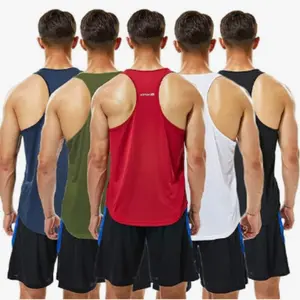 3/5 Pack Workout Tank Tops for Men Sleeveless Quick Dry Training Gym Shirts Bodybuilding suitness Muscle Y-Back Tees Men's Breathable