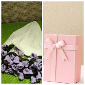 Crochet Flower Hand Woven Blanket, Pure Handmade Blanket,Turned into bouquet of flowers , a special gift for mother, elder , and your love