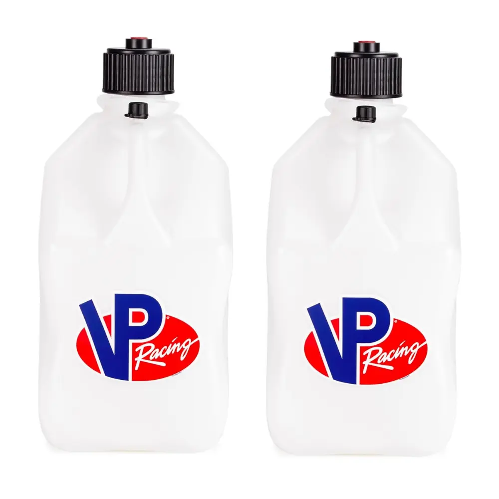 VP Racing 5.5 Gallon Square Motorsport Utility Container, White, 2 Pack