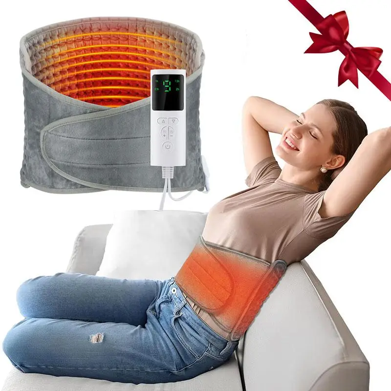Electric Heated Waist Belt, 1 Count Washable Electric Heating Pad, 9-level Temperature Adjustment & 4-level Timing Heating Pad, Suitable for Women & G