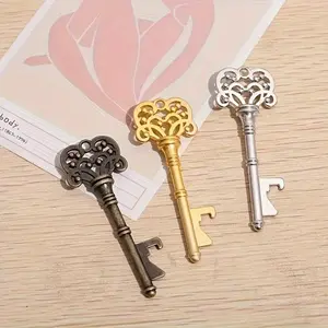 Vintage Crown Key Shape Bottle Opener, 3 Counts/set Creative Decorative Bottle Opener, Barware Tool, Wedding Party Favor Gift, Bar Accessories, Kitchen Gadget, Utensils