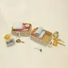 Mini Bathroom Essentials Brush Set for Dollhouse Creative Bath Scene Decor DIY Home Accessory Christmas New Year Easter Gift Miniature Set