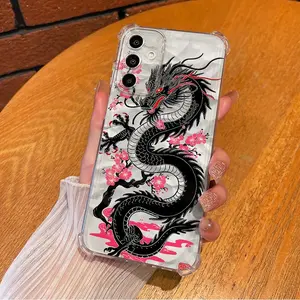 Dragon Pattern Phone Case For SAMSUNG GALAXY A14 A15 A16 A25 A26 A34 A35 A36 A53 A54 A55 A56 4G 5G Gift Ideas Anti-drop Cellphone Protective Case Soft Transparent Shockproof Mobile Phone Cover Ultra Thin Magnetic Wireless Charging iphone 16