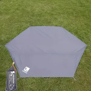 Hexagonal Tarp Ground Cloth - Heavy-Duty Water-Resistant Durable Ground Protection Mat Ideal for Outdoor Adventures - Stake-Free Design for Easy Setup, Perfect for Camping, Hiking, Picnic, Backpacking