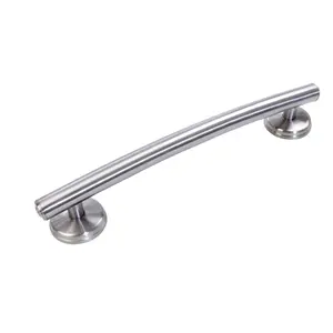 Grabcessories™ Decorative 20 inch Curved Transitional Grab Bars w/ Grips
