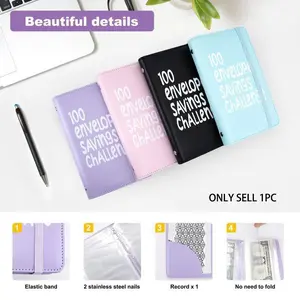 100 Days Money Saving Challenge Coin Envelope BudgetStorage Book Binding Covers With Daily Savings Tracker Organizer Habit Forming System And Cash Savings Goal Of Develop A Consistent Savings Habit Savings Challenge Planner Budget Planners