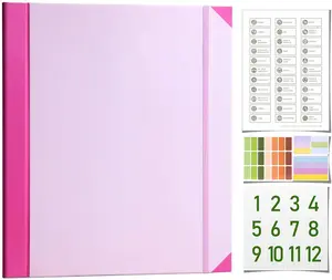 Lightweight Accordion Fold File Folder with Labeled Pockets,Important Document Organizer,Folders for Documents,Bound Expanding File for Important Papers/Passports/Birth Certificates,A4 Size Fit,Home & Office Filing Storage System
