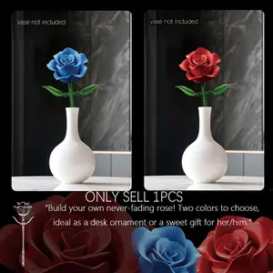 1pcs Blue Rose Flower Brick Flower Preserved Flower Gift, Perfect Present for Loved Ones, Unique Floral Decoration Item