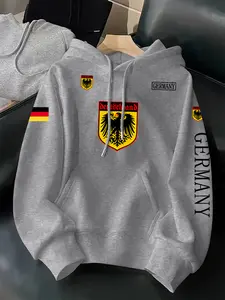 Men's Germany Flag Hoodie, Trendy Kangaroo Pocket Design, High-Quality Fashion Fabric, Comfortable Casual Sweatshirt Gift