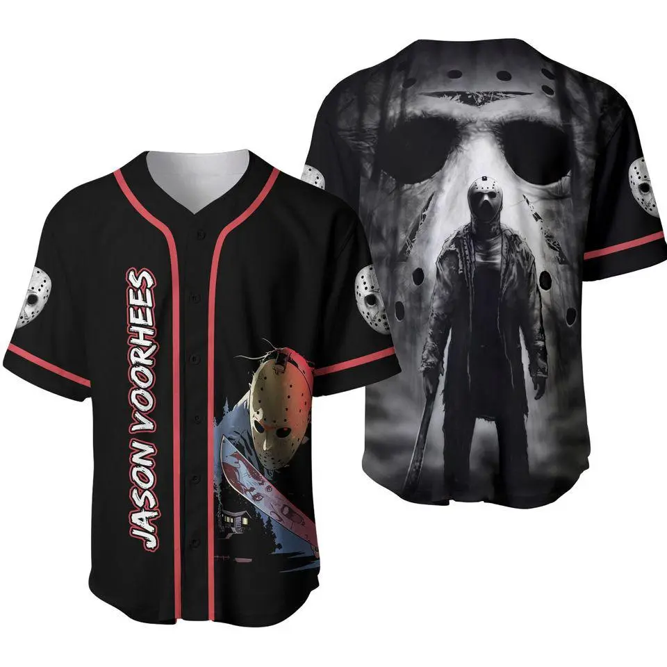 Halloween Baseball jersey ,Horror Movie Tee, Horror Movie Jersey Shirt