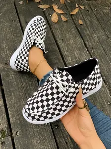 Women's Trifecta Trendy Slip-On Sneakers, Dark Personality Comfortable Casual Shoes, Eye-Catching Design Must-Have for Fashionistas