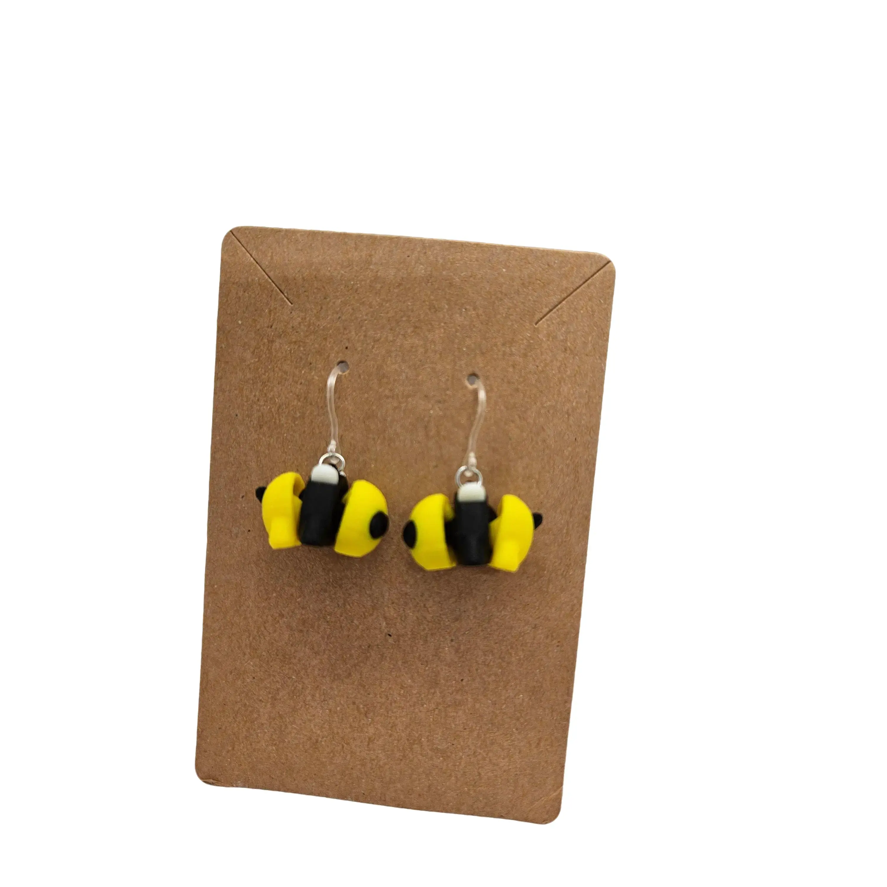 Hypoallergenic Bumblebee Earrings – 3D Printed Flexible Dangle Jewelry | Kid-Friendly