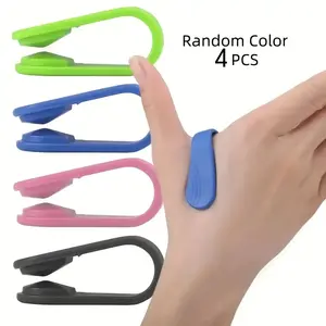 4Pcs Acupressure Thumb Clips, Portable Palm Hegu Point Massage Clips, Multi-color Mini Finger Meridian Relaxation Clips for Acupoint Health Care and Tension Relief