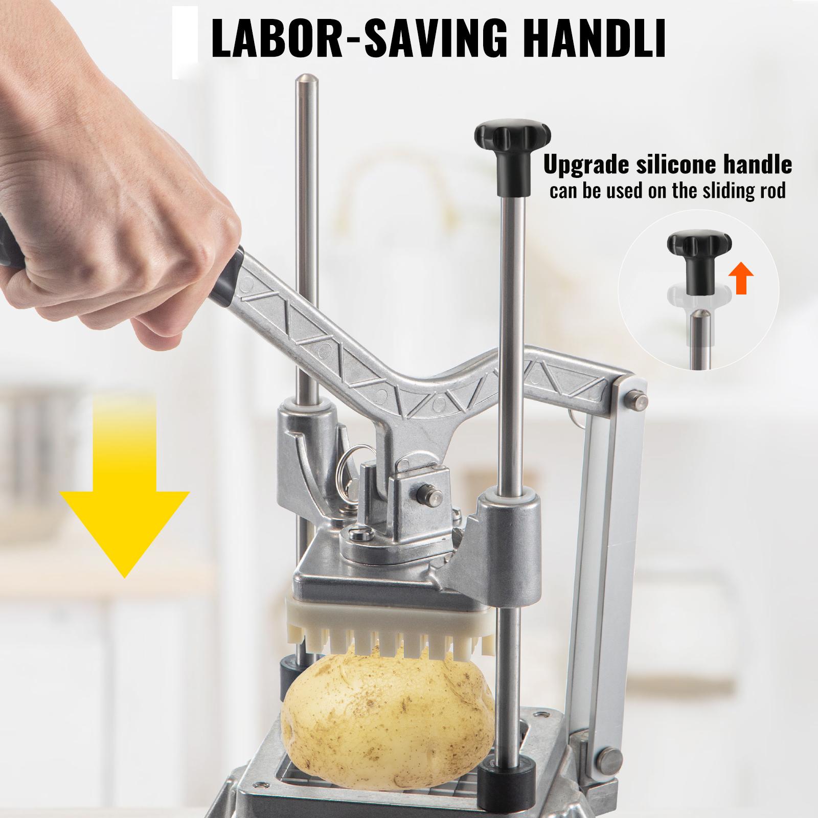 VEVOR Commercial Chopper with 4 Replacement Blades Commercial Vegetable Chopper Stainless Steel French Fry Cutter Potato Dicer & Slicer Commercial Vegetable Fruit Chopper for Restaurants & Home Kitche Kitchen Utensils，Vegetable Chopper, Pro Onion Chopper,