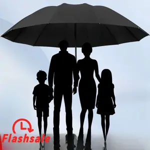 Family-Sized 12-Rib Automatic Umbrella, Extra Large 58inch, Windproof, Waterproof & UV Protection, Foldable compact Umbrella for Outdoor, Travel & Daily Use travelumbrella