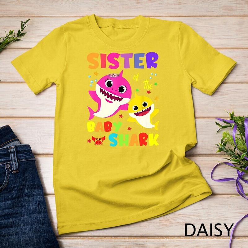 Sister Of The Baby Shark Birthday Sister Shark Unisex T-shirt