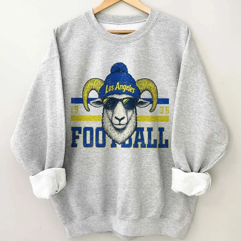 Los Angeles Football Vintage Shirt, Ram Sports Fan Apparel, Trendy Game Day Gift Unisex Football Sweatshirt