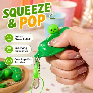 Green Crunchy Squishy Ball with Crispy Shell Feel Party Supplies, Soft PU Slow Rebound Squeeze Fidget Toy for Stress Relief, Cute Desk Toy Birthday Party Activities Supplies