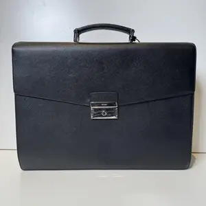 Pre-owned PRADA calfskin Travel Bags Saffiano Leather Briefcase SKU SH33