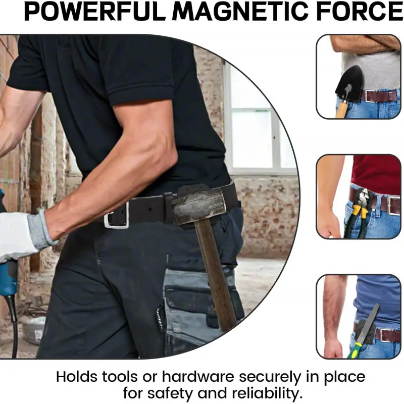 Heavy-Duty Magnetic Tool Organizer Clip-On Belt Holster for Screwdrivers, Wrenches, Pliers, Hammers, Nails, Sockets, Drill Bits, Magnetic Hardware, Tool Organizers