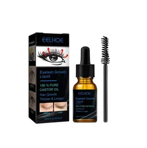 Natural Castor Oil Eyelash Growth Serum, Dual-Use Lash & Brow Enhancer, Vegan Cruelty-Free Nourishing Liquid for Fuller Longer Thicker Lashes, Mild for Sensitive Eye Skin, 10ml