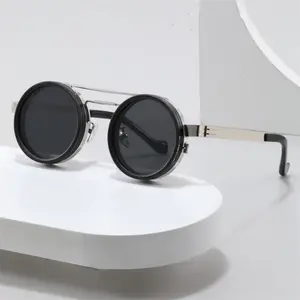 Adjustable Sunglasses Men Nd Filter Glasses ND9 Speed Dimming Sun Glasses Round Polarized Fishing Driving Eyewear 2025