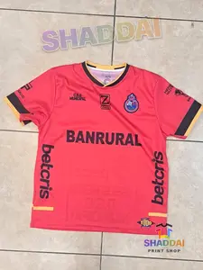 Camistas de los Rojos del Municipal con franjas amarillas - unisex Casual Basic Clothing Football