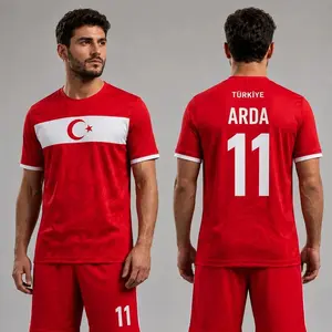 Personalized Türkiye Soccer Jersey 2026, Custom Name & Number Football Shirt, Turkey Fan Gift, International Tournament Supporter Jersey UX9