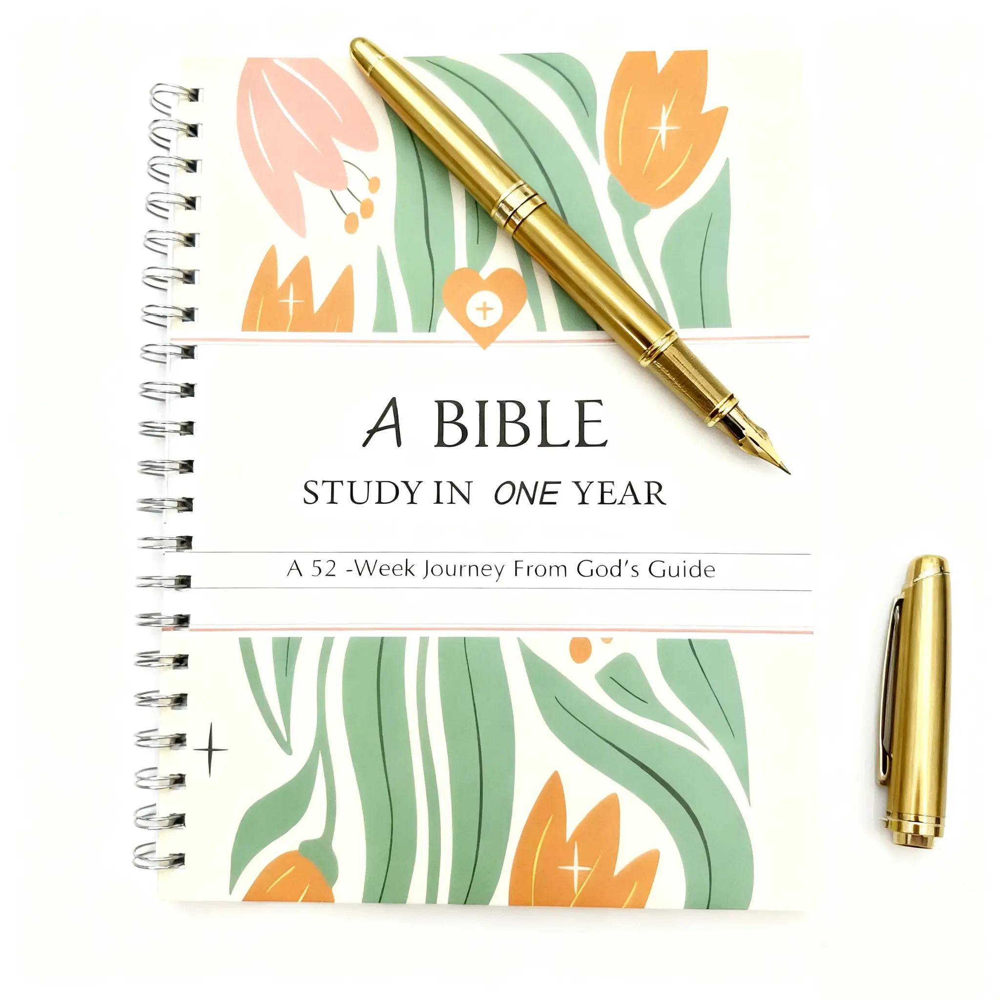 a bible study in one year: A 52-Week Study Through God’s Word, SpiraI Bible Study Guide, 52-Week Women’s Bible Study Plan, Christian Devotional Book