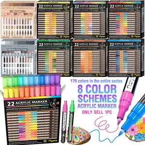 10 Color Series Marker Pens, 22 Colors Per Series, Fine Tip 0.7mm, Quick-Dry Ink, Ideal for Art, Craft, and DIY Projects