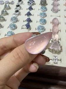 Iries(10428)gc.Rose Quartz silver925 ring
