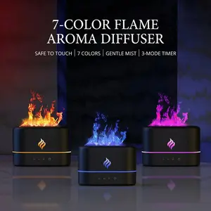 7-Color Flame Air Humidifier  Creative Fire Mist Aromatherapy Diffuser | Aesthetic Room Decor | Perfect Gift for Home