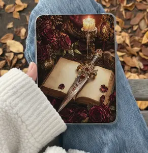 Dark Romance Kindle Insert for Clear Case – Aesthetic Book Lover Decor | Cozy Reading Accessory