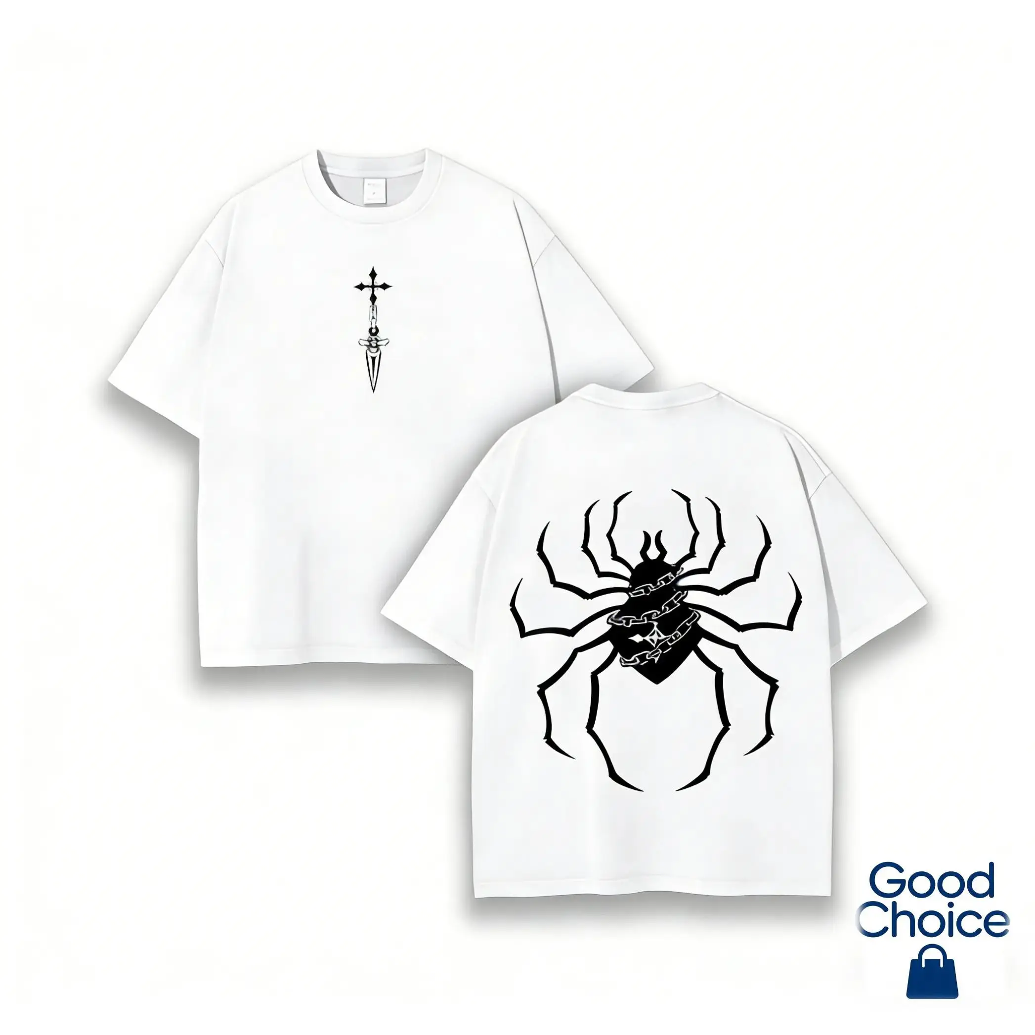 Hunter x Hunter Phantom Troupe Spider Graphic T-Shirt - Anime Dagger & Chain Tee, Perfect for HxH Fans, Streetwear & Casual Everyday Wear, Ideal Gift for HxH Fans