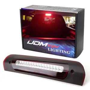 iJDMTOY Dark Red Lens Race Car Style Strobe LED High Mount Third Brake/Clearance Light Assembly For 2002-2009 Dodge RAM 1500 2500 3500