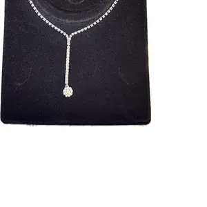 Yellow Floral Pendant Rhinostone Necklace Evening Set