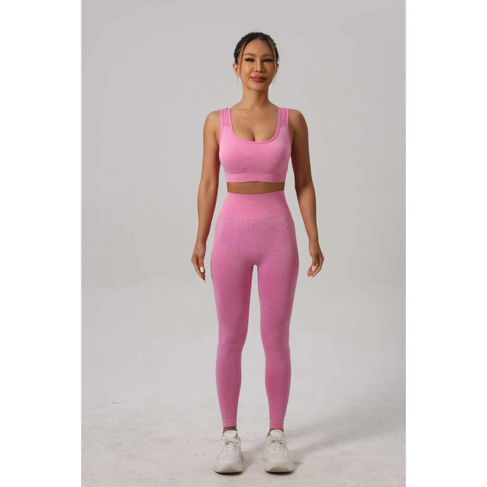 Rose red long set [bra + long pants]