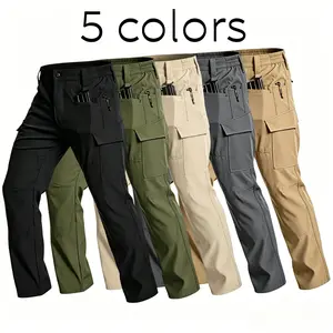 Men's Tactical Cargo Pants, Durable Cotton Blend Work Trousers with Multi-Pockets, Loose Fit Military Style Pants Ideal for Hiking, Camping, Construction or Daily Outdoor Activities.